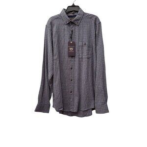 New Report Collection Men's Size M Blue Plaid Soft Touch Flannel Shirt